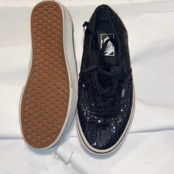 COPY - VANS Black Sequin Black Sneakers SZ 8 - Picture 4 of 4